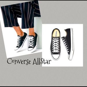 EUC Black/White Converse AllStar shoes.